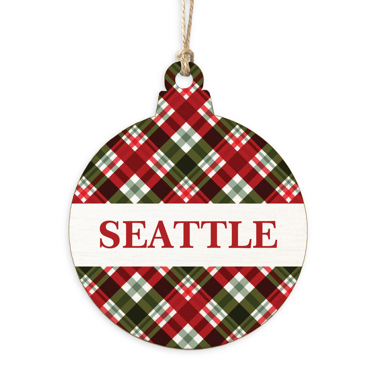 Seattle Plaid Ornament