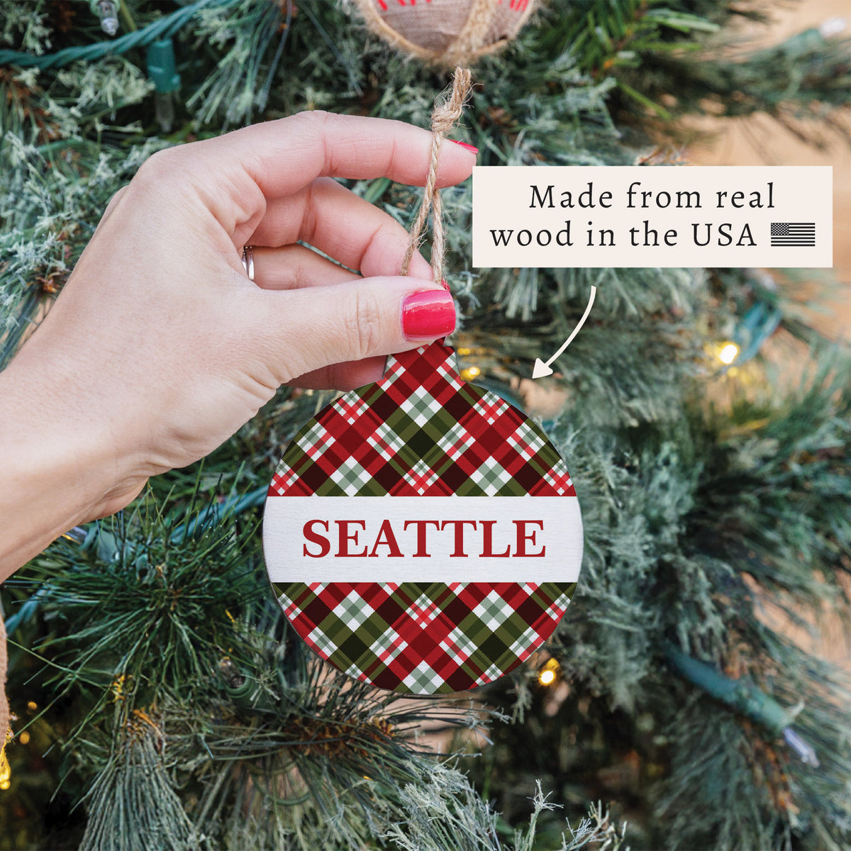 Seattle Plaid Ornament