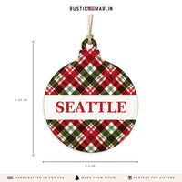 Seattle Plaid Ornament