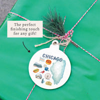 Chicago Illinois State Icons Ornament