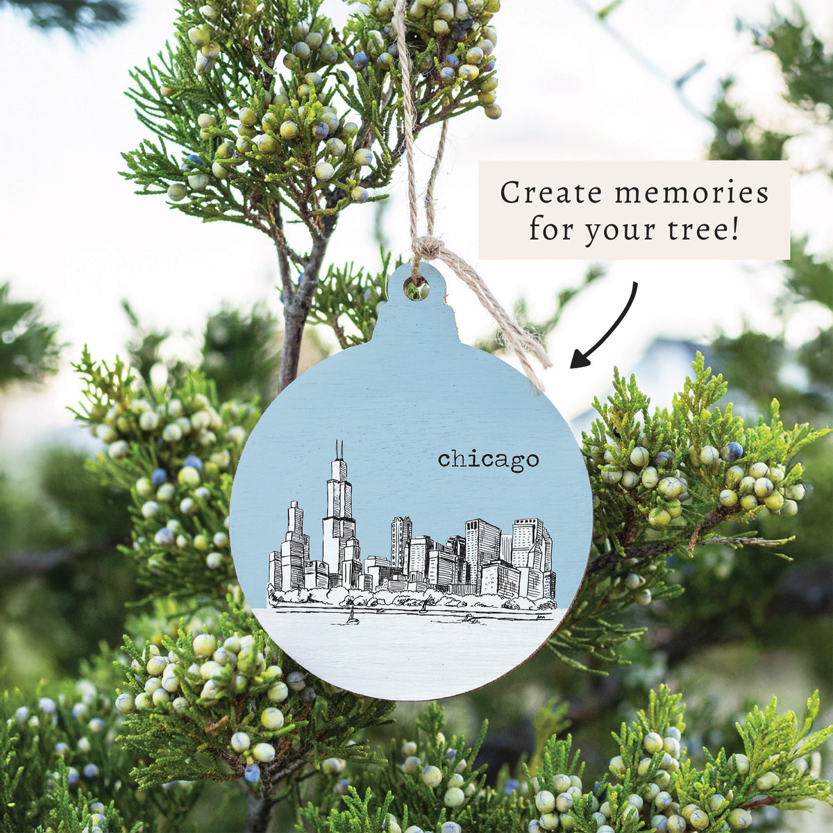 Chicago City Skyline Ornament