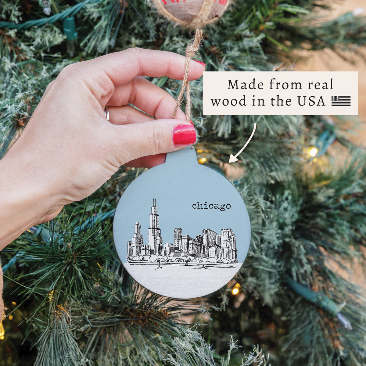Chicago City Skyline Ornament