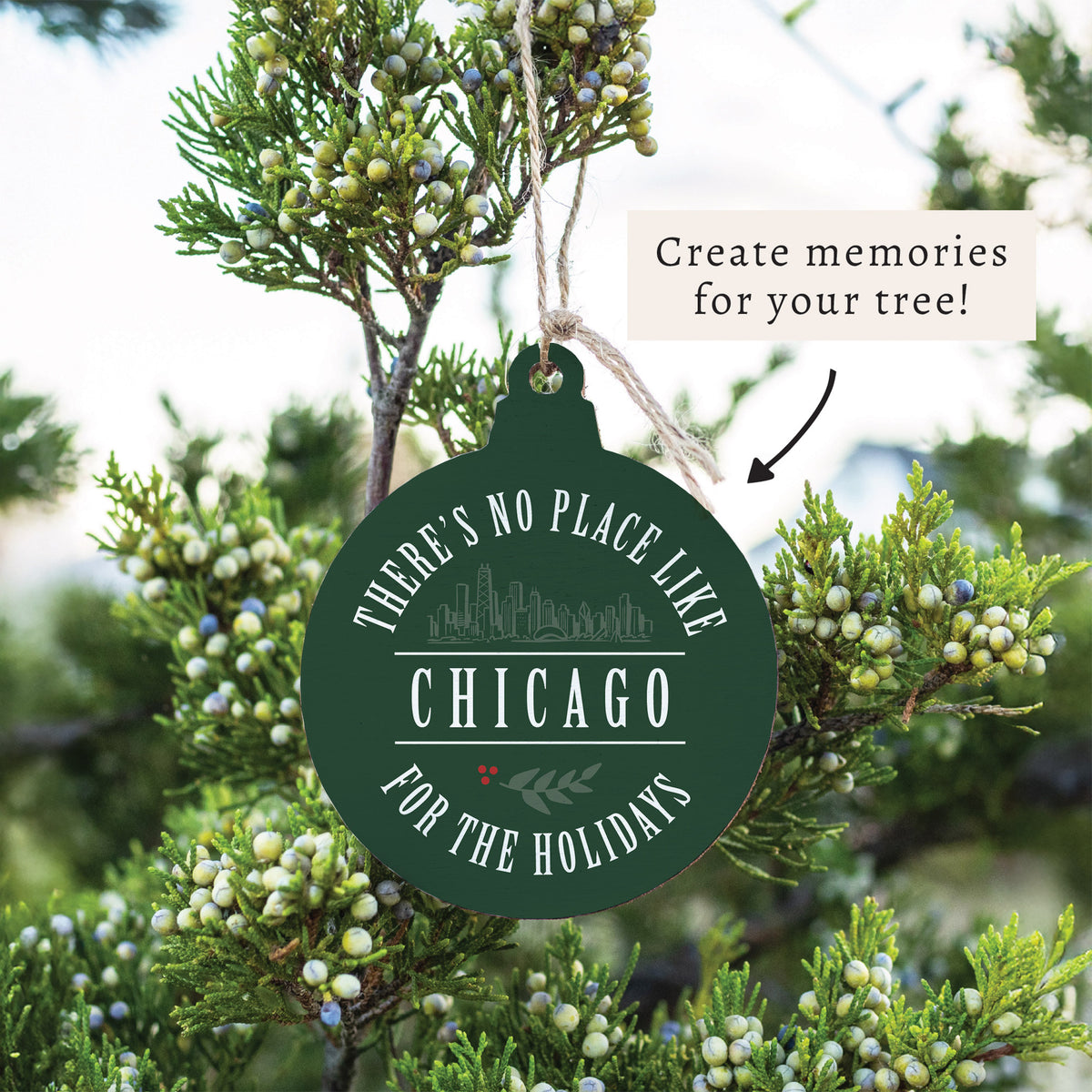 No Place Like Chicago For The Holidays Ornament