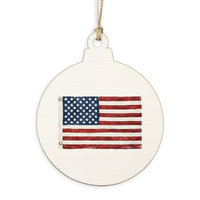 American Vintage Flag Ornament