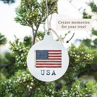 Americana USA Vintage Flag Ornament
