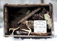 The Mountains Are Calling Square Square Block Sign