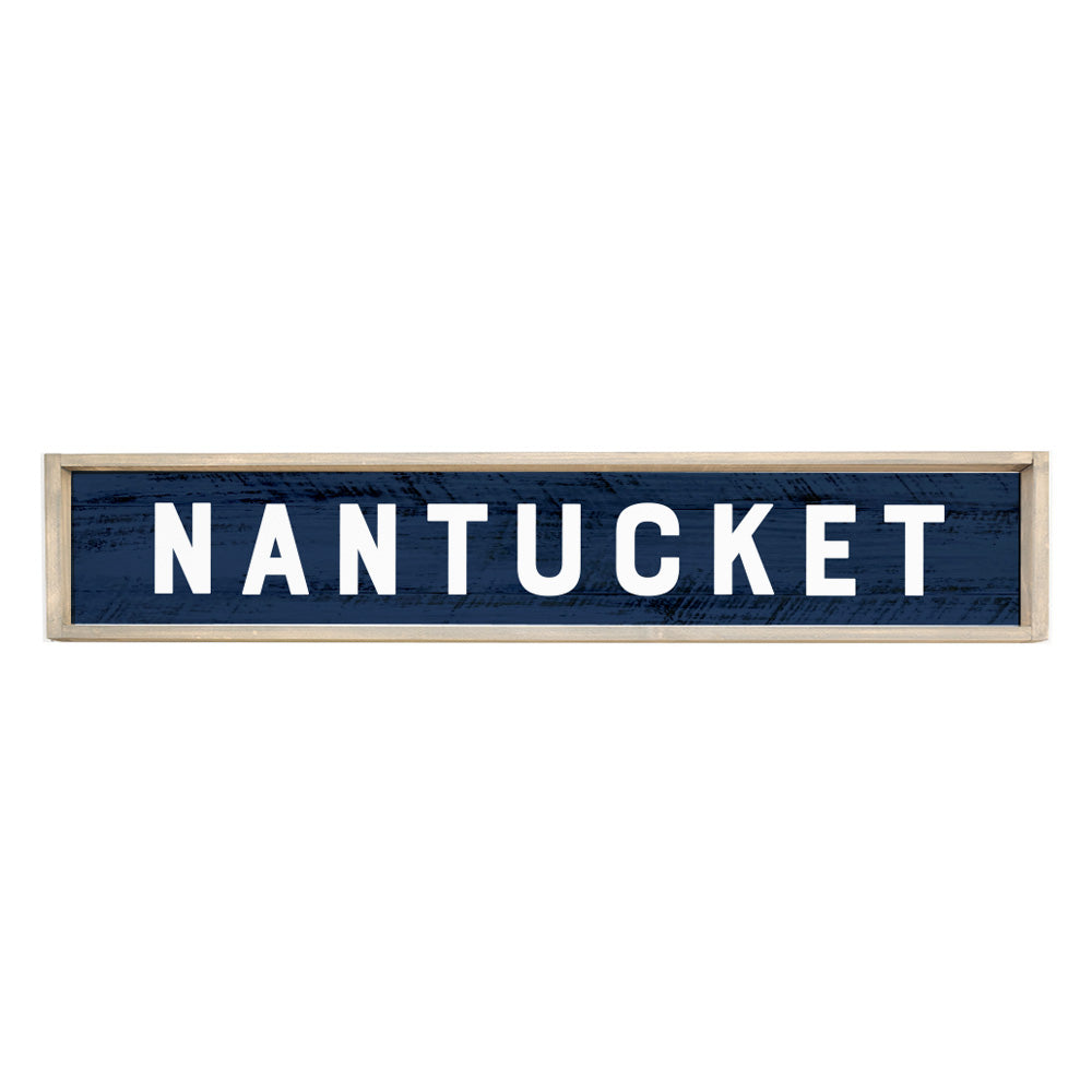 Bold Navy Personalized Barn Wood Sign
