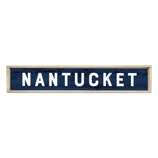 Bold Navy Personalized Barn Wood Sign