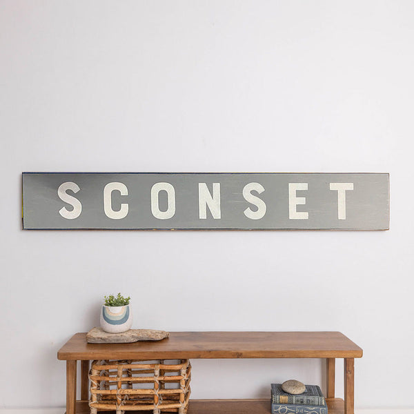 Bold Grey Personalized Barn Wood Sign