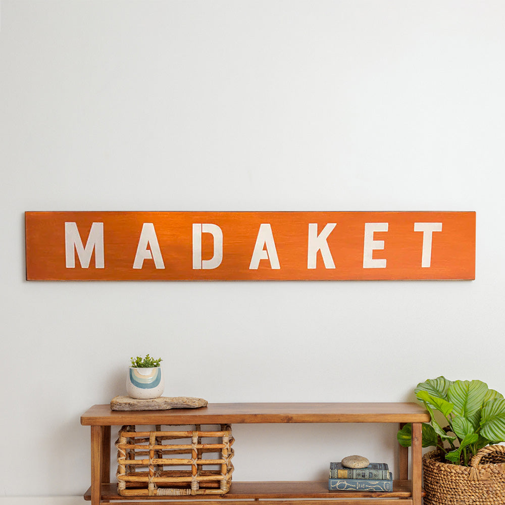 Personalized Orange Barn Wood Sign