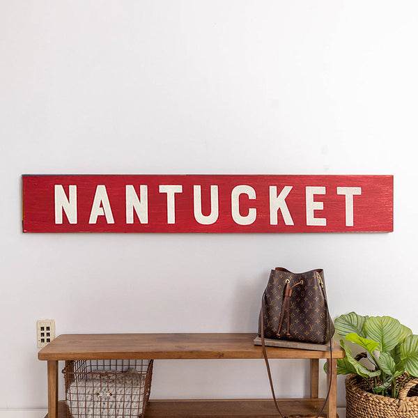 Bold Red Personalized Barn Wood Sign