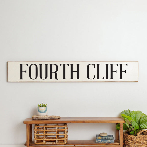 Serif White Personalized Barn Wood Sign