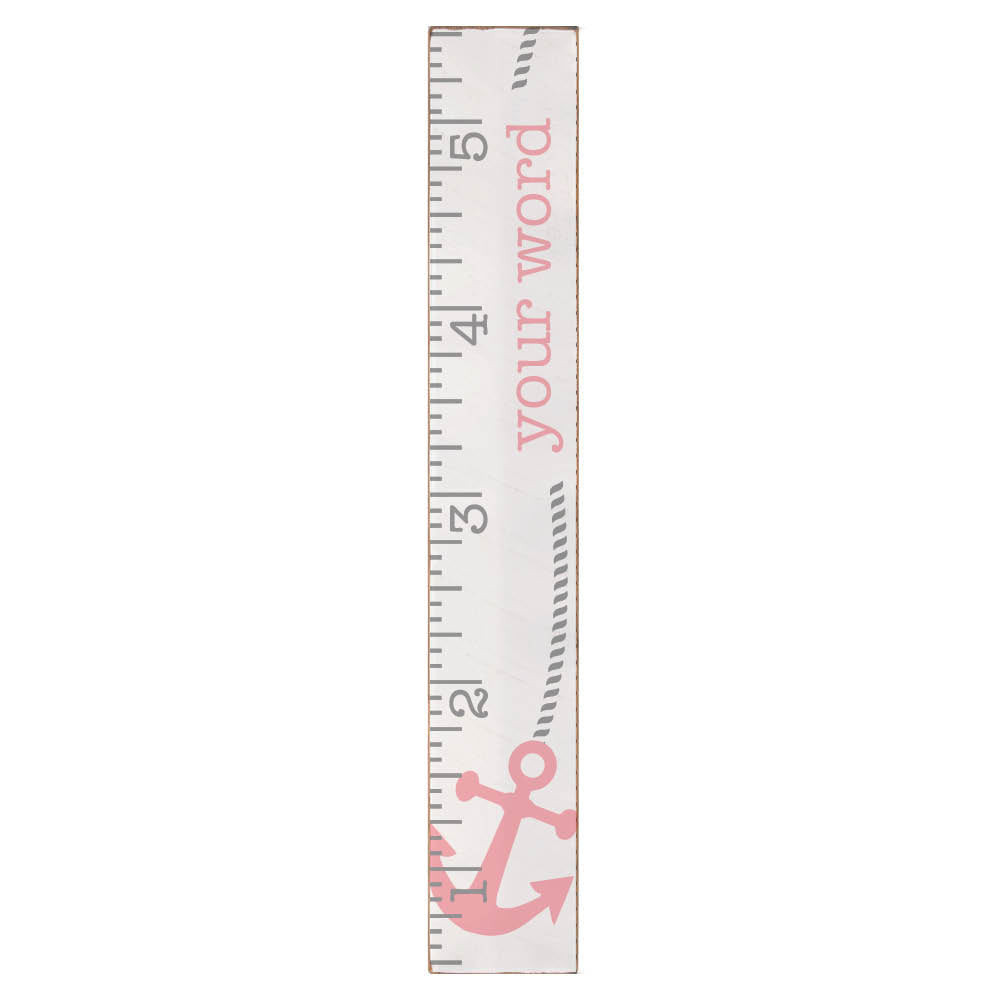Pink Anchor Personalized Growth Chart