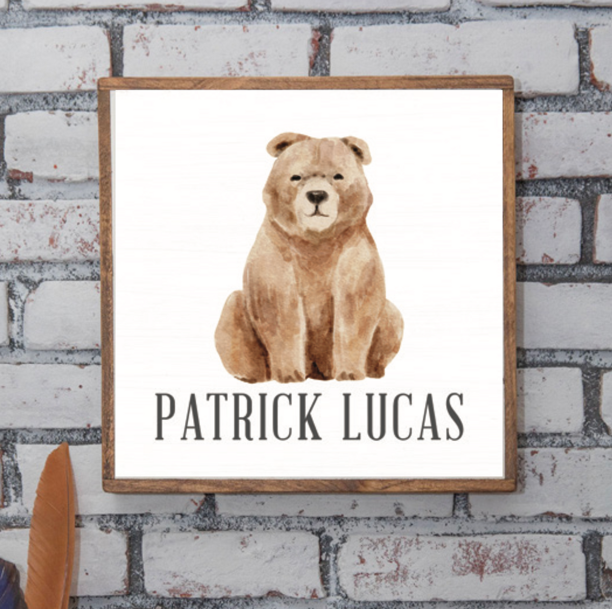 Bear Personalized Wall Art