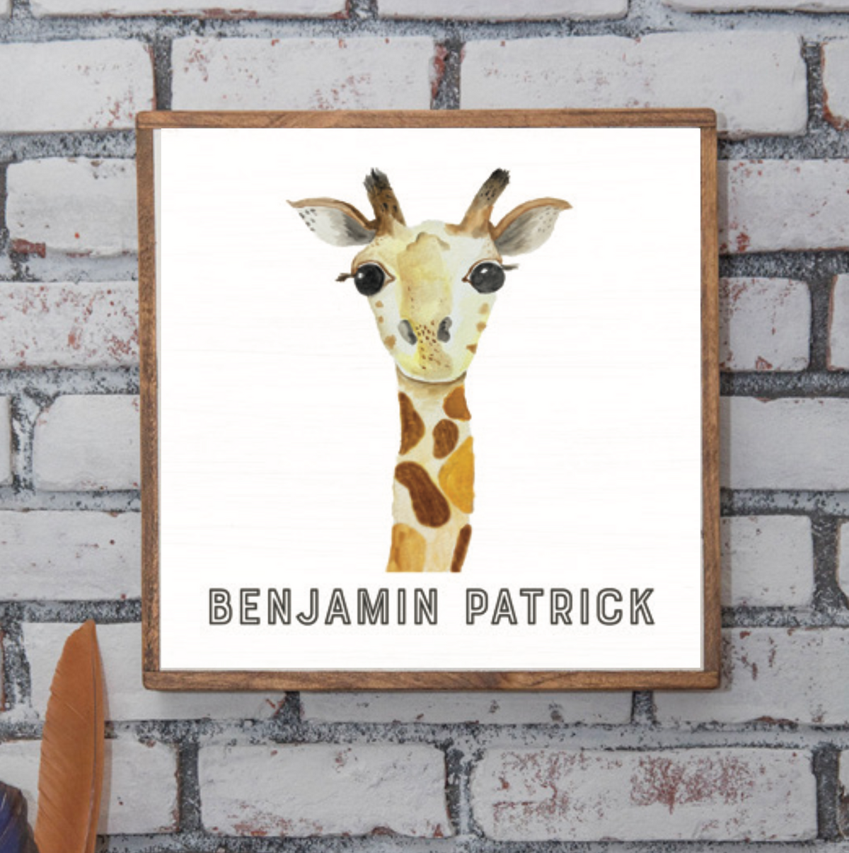 Giraffe Personalized Wall Art