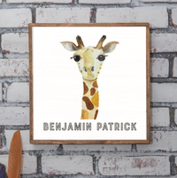 Giraffe Personalized Wall Art
