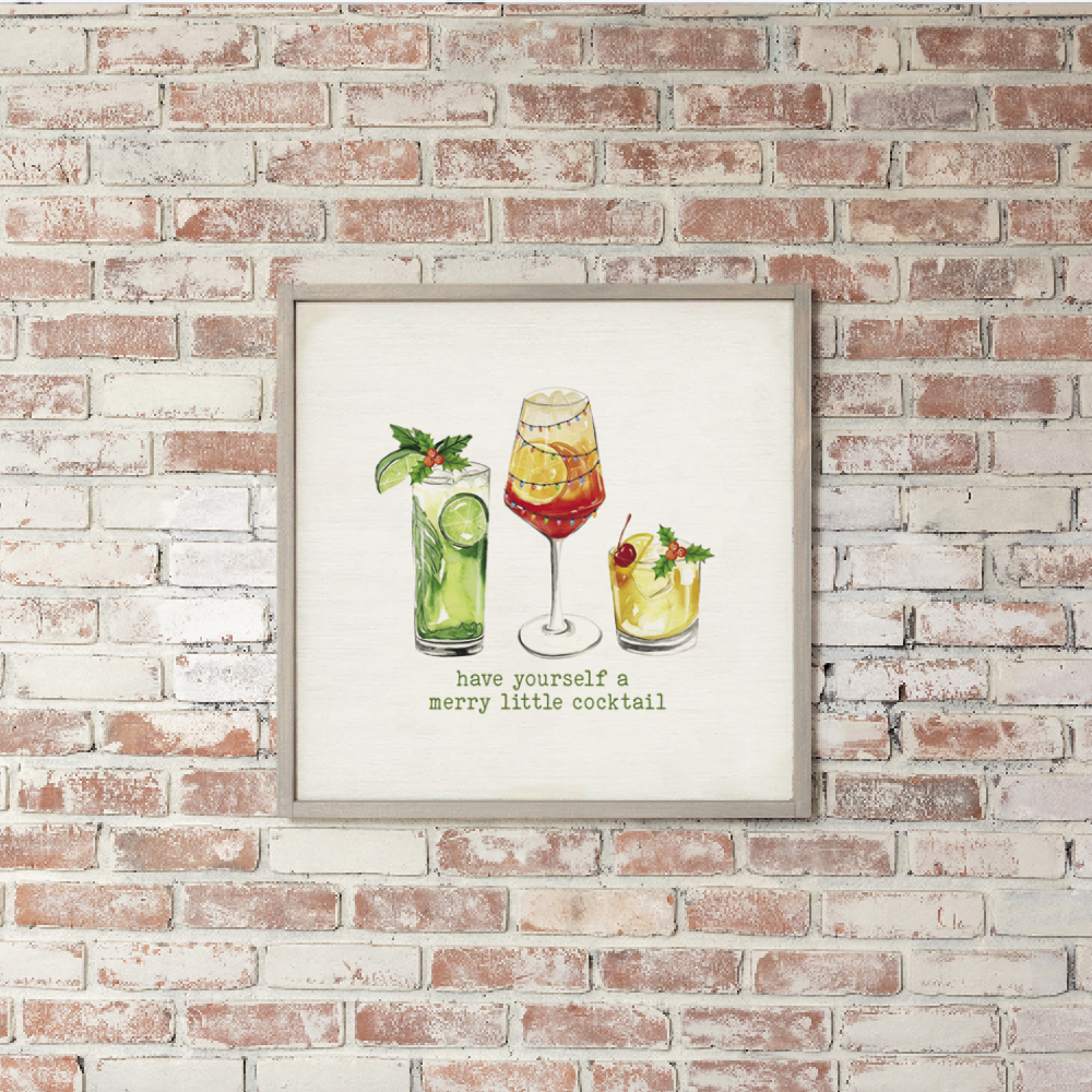 Have Yourself a Merry Little Cocktail Wall Art