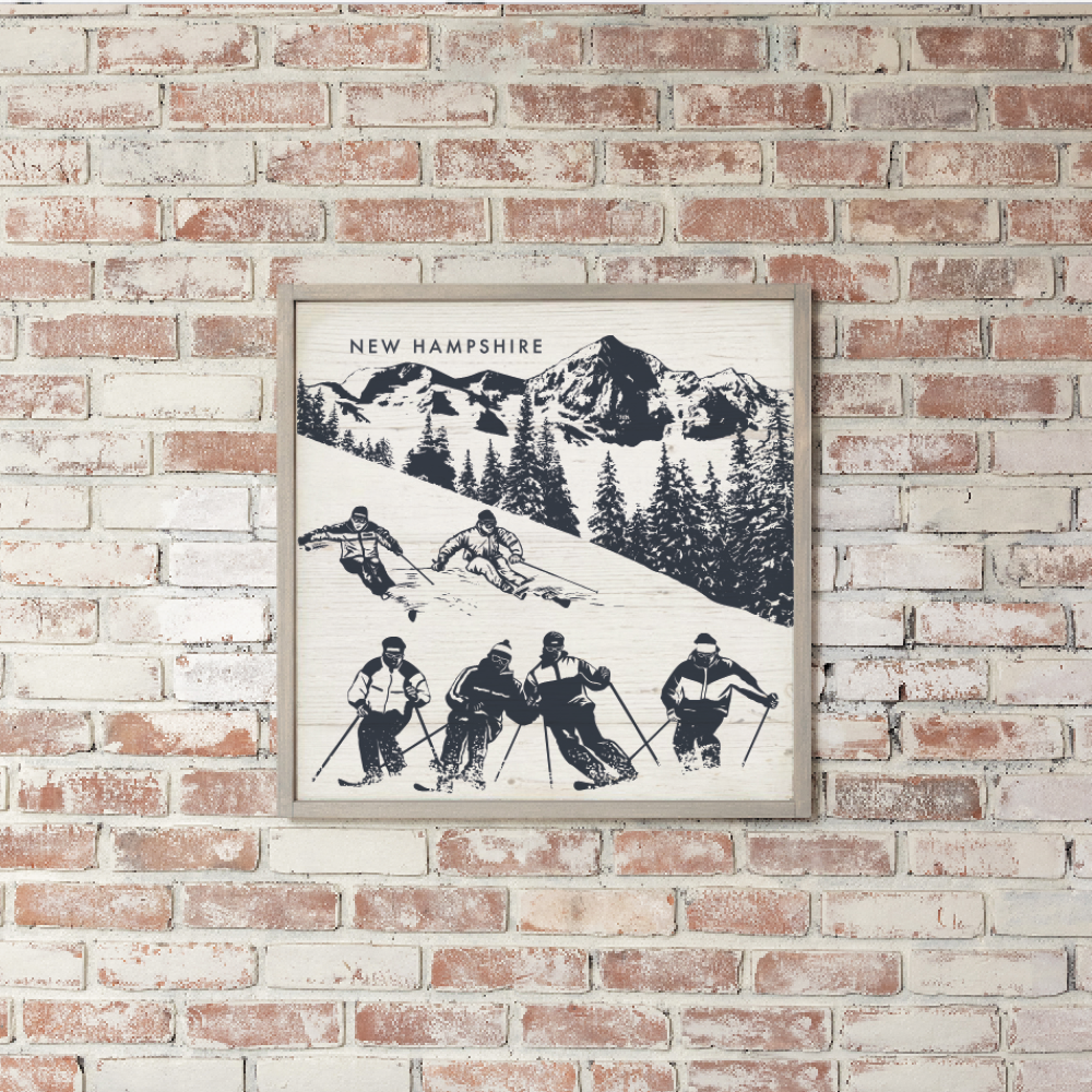 Personalized Retro Ski Run Wall Art