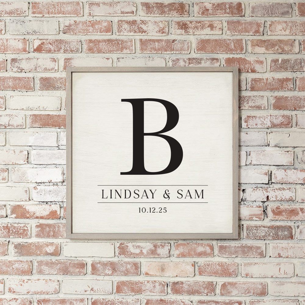 Custom Initial Personalized Wall Art