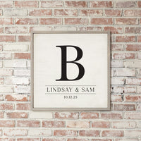 Custom Initial Personalized Wall Art