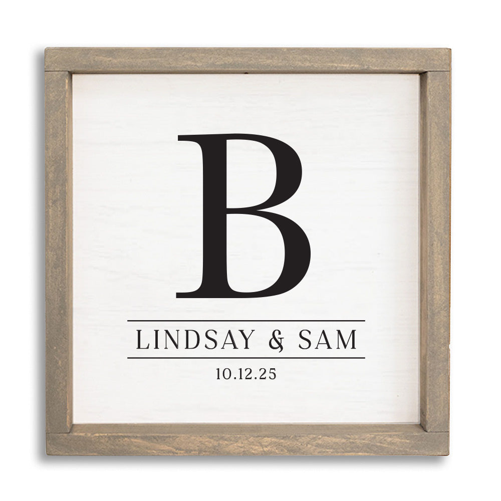 Custom Initial Personalized Wall Art
