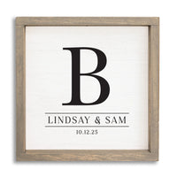 Custom Initial Personalized Wall Art
