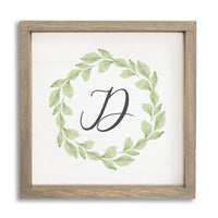 Greenery Initial Personalized Wall Art