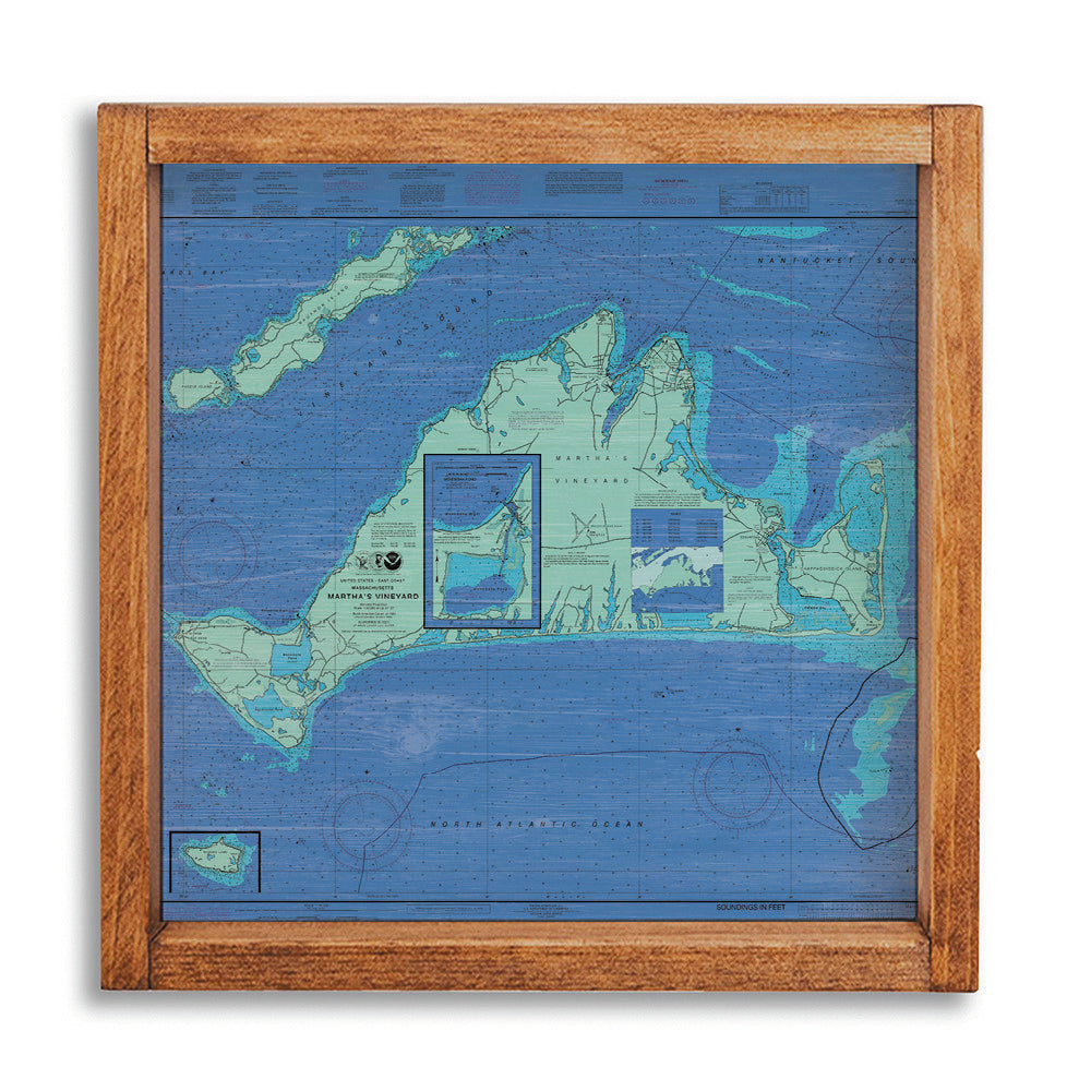 Martha's Vineyard Chart Map Wall Art