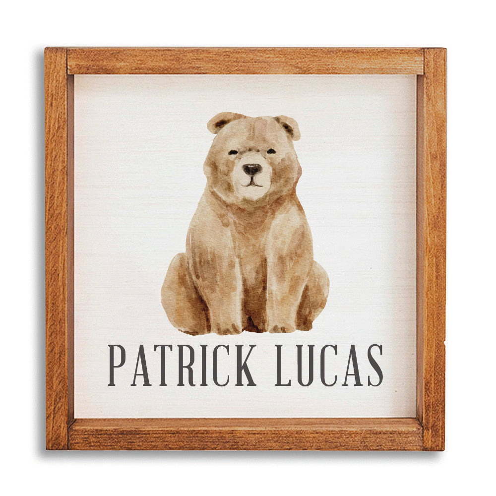 Bear Personalized Wall Art