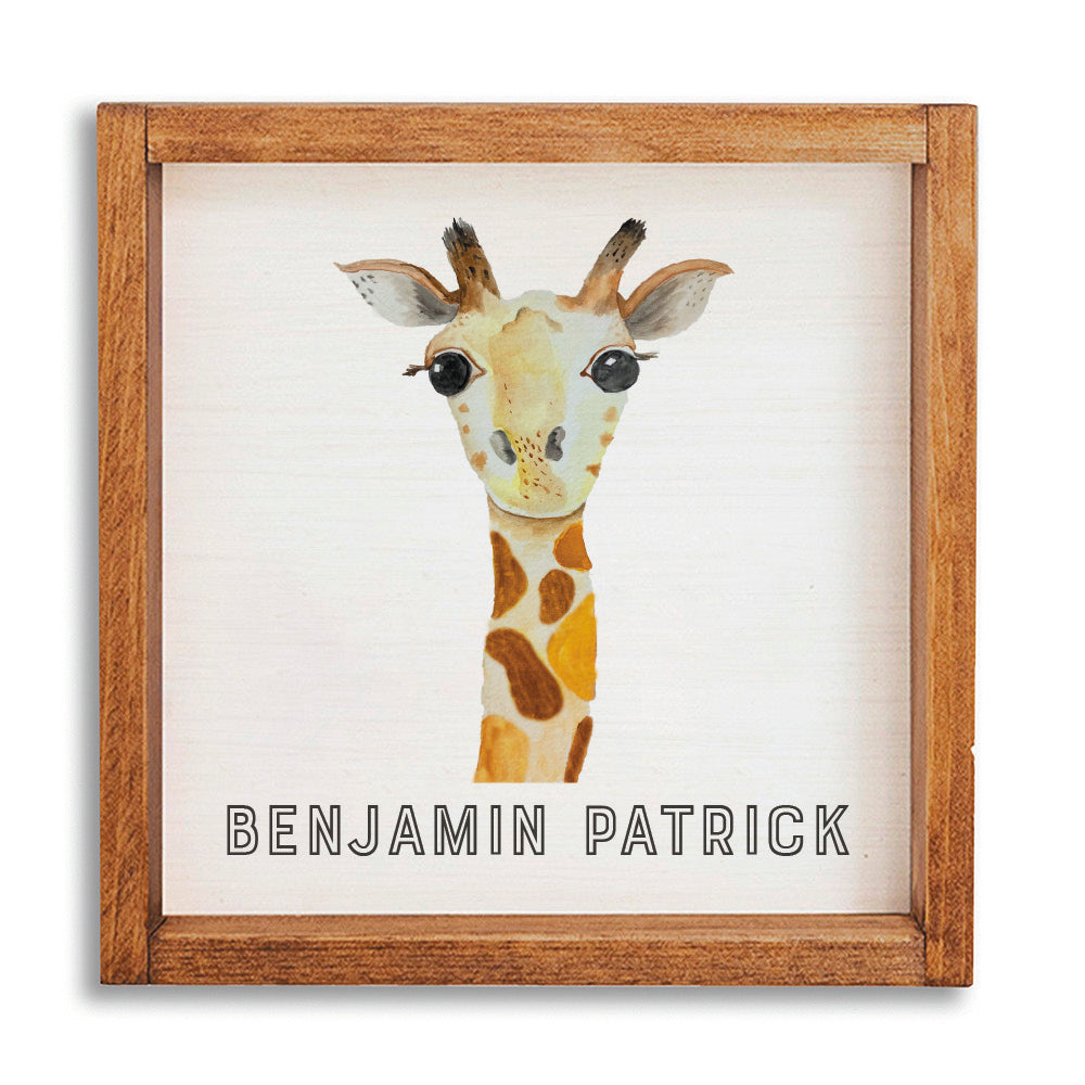 Giraffe Personalized Wall Art