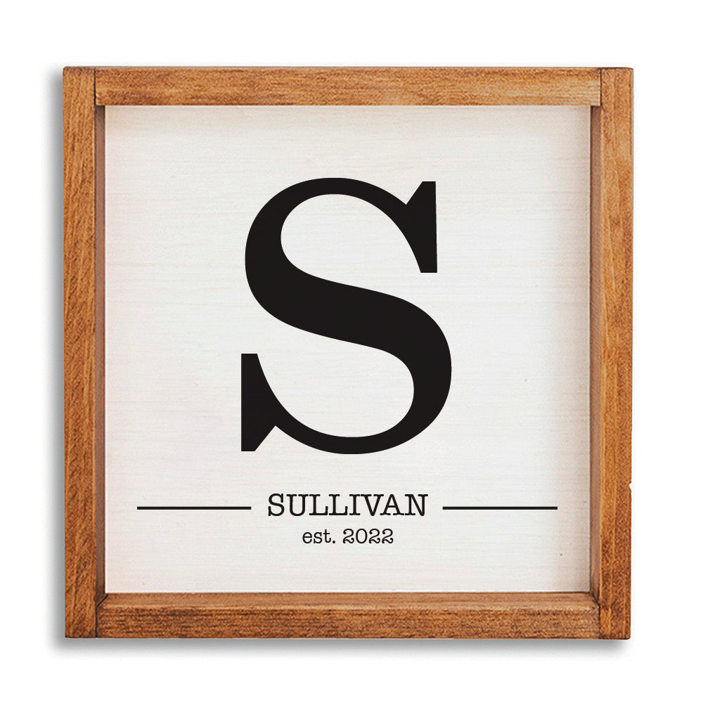 Initial 24” x 24” Personalized Wall Art