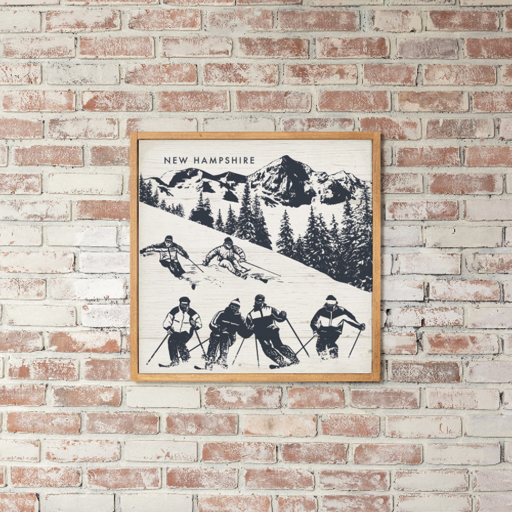 Personalized Retro Ski Run Wall Art