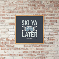 Personalized Ski Ya Later Wall Art