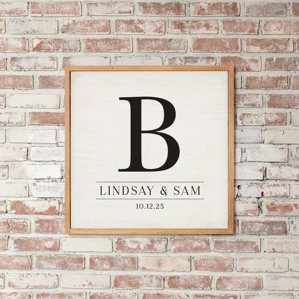 Custom Initial Personalized Wall Art