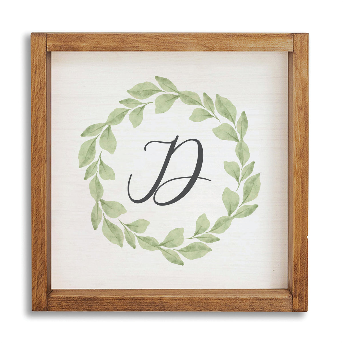Greenery Initial Personalized Wall Art