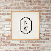 Initials Vertical Personalized Wall Art