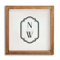 Initials Vertical Personalized Wall Art
