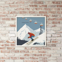 Personalized Bluebird Ski Day Wall Art