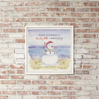 Personalized Have a Beachy Little Christmas Wall Art