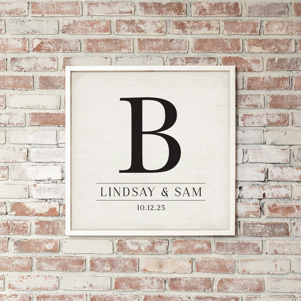 Custom Initial Personalized Wall Art