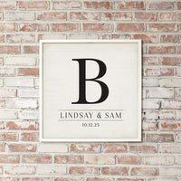 Custom Initial Personalized Wall Art