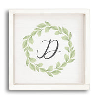 Greenery Initial Personalized Wall Art