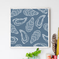 Repeating Oysters 24” x 24” Framed Wall Art