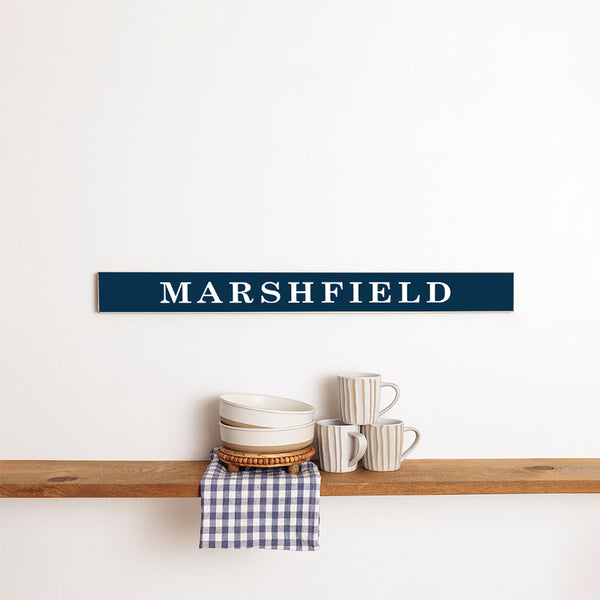 Personalized Your Word Navy/White Barn Wood Sign