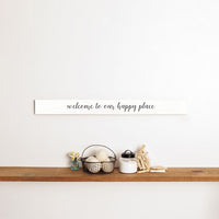 Script White and Black Personalized Barn Wood Sign
