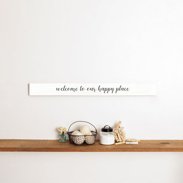 Script White and Black Personalized Barn Wood Sign