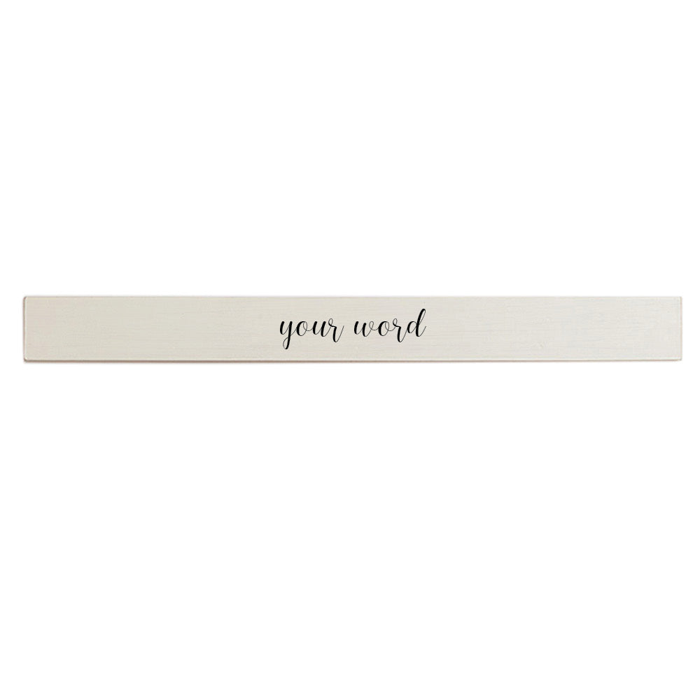 Script White and Black Personalized Barn Wood Sign