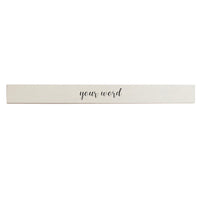 Script White and Black Personalized Barn Wood Sign