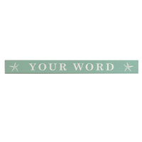 Your Word Starfish Personalized Barnwood Sign