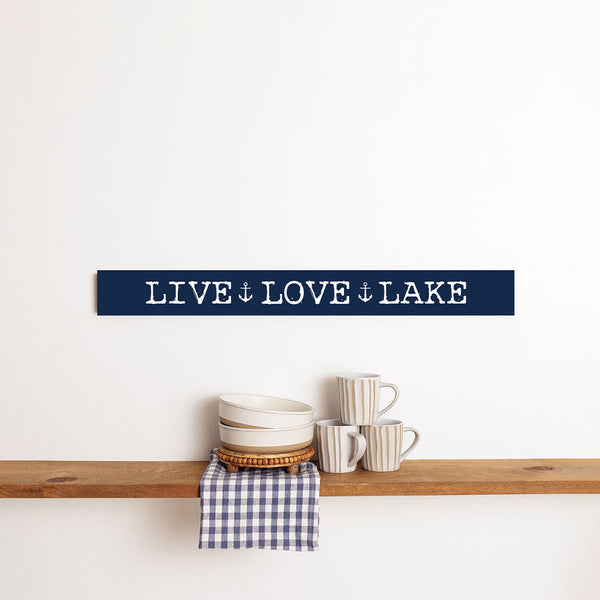 Live Love Lake Anchor Barn Wood Sign